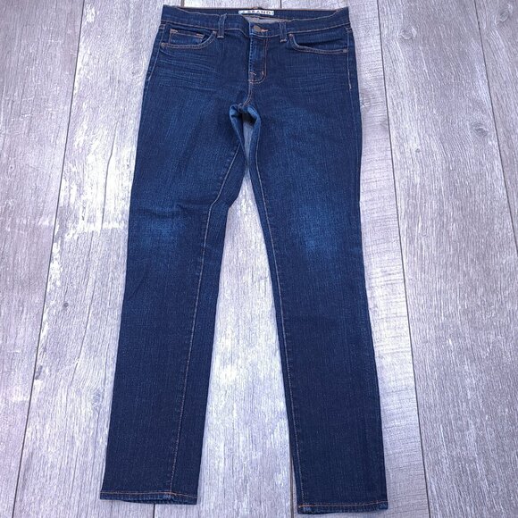 J Brand Womens The Skinny Jeans Size 29 Dark Blue Indigo Denim Stretch Pants - Picture 4 of 9
